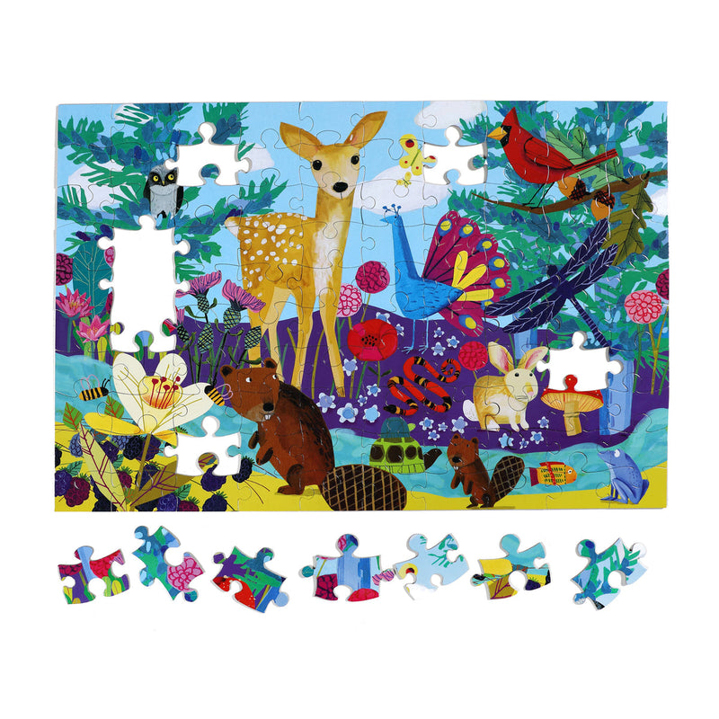 Eeboo Puzzle - 100pc Life On Earth-Mountain Baby