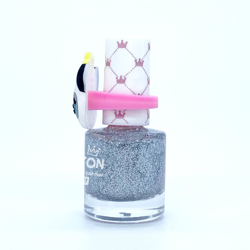 Suyon Water-Based Nail Polish & Ring - Panda Glitter Silver-Mountain Baby