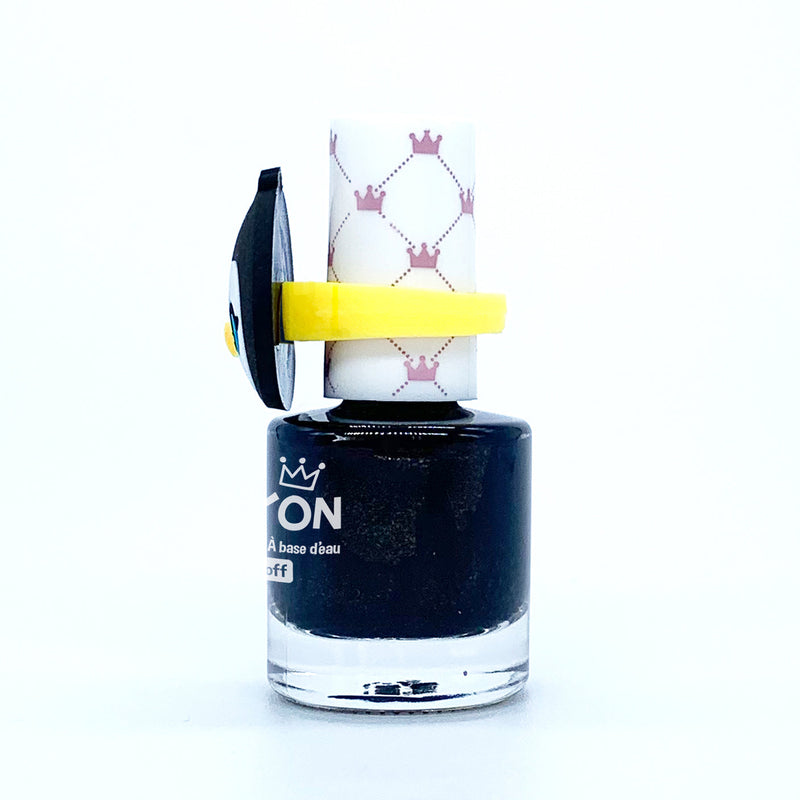 Suyon Water-Based Nail Polish & Ring - Penguin Black & Gold-Mountain Baby