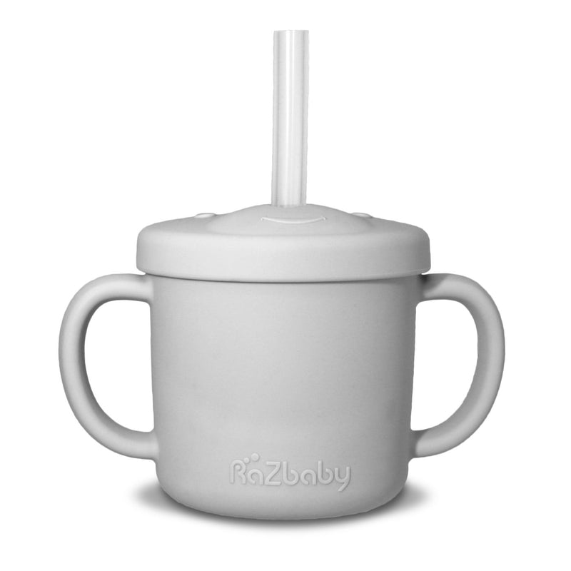 Razbaby Oso-Cup Silicone Cup & Straw - Cookies & Cream-Mountain Baby