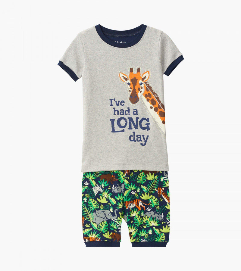 Hatley Organic Cotton Pajama Short Set - Jungle Safari-Mountain Baby