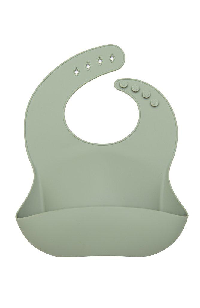LouLou Lollipop Silicone Bib - Silver Sage-Mountain Baby