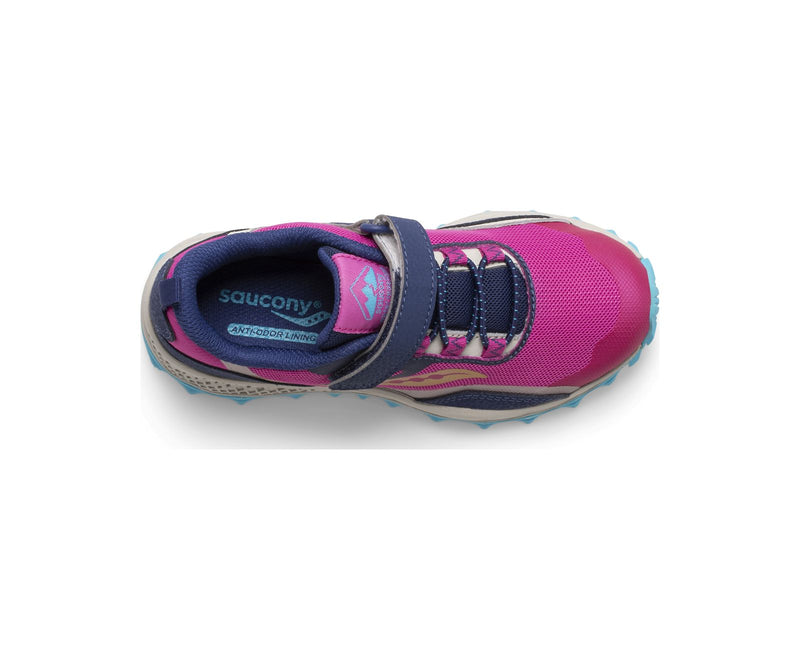Saucony Peregrine 12 Shield A/C - Navy/Pink/Turquoise-Mountain Baby