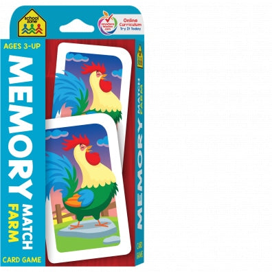 School Zone Memory Match Farm Card Game-Mountain Baby