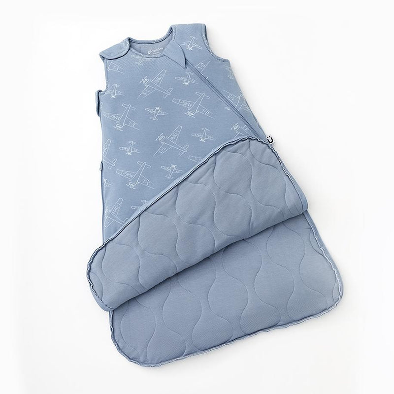 Gunamuna Bamboo Duvet Sleep Bag 2.6 TOG - Blue Airplanes-Mountain Baby