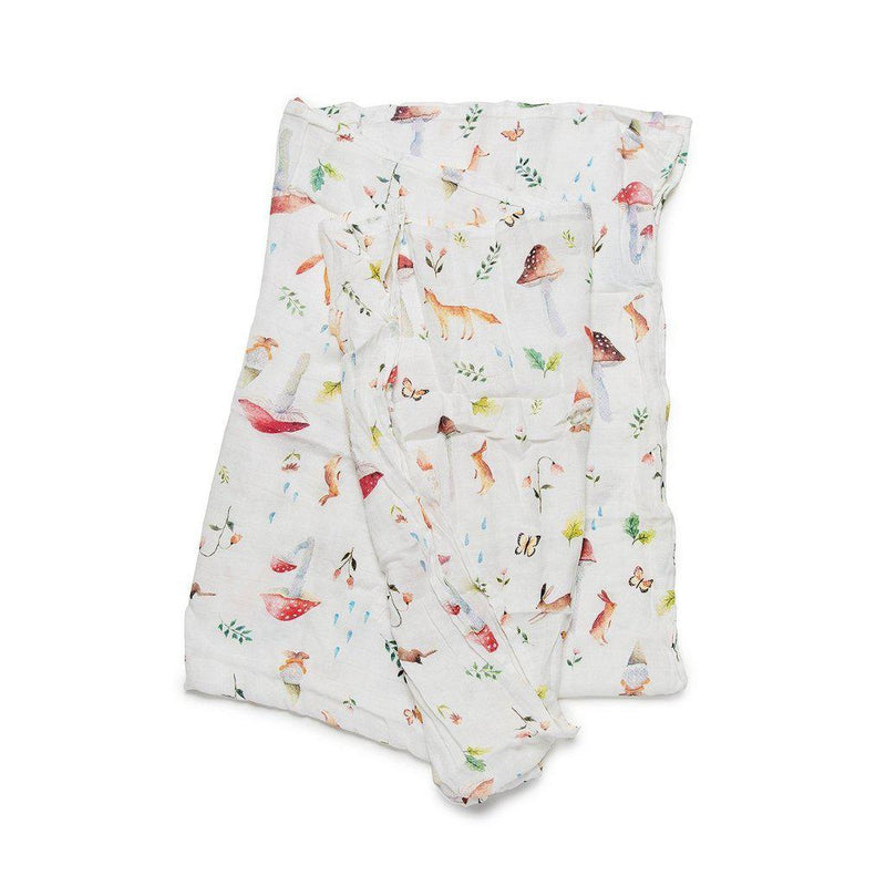 LouLou Lollipop Muslin Swaddle - Woodland Gnome-Mountain Baby