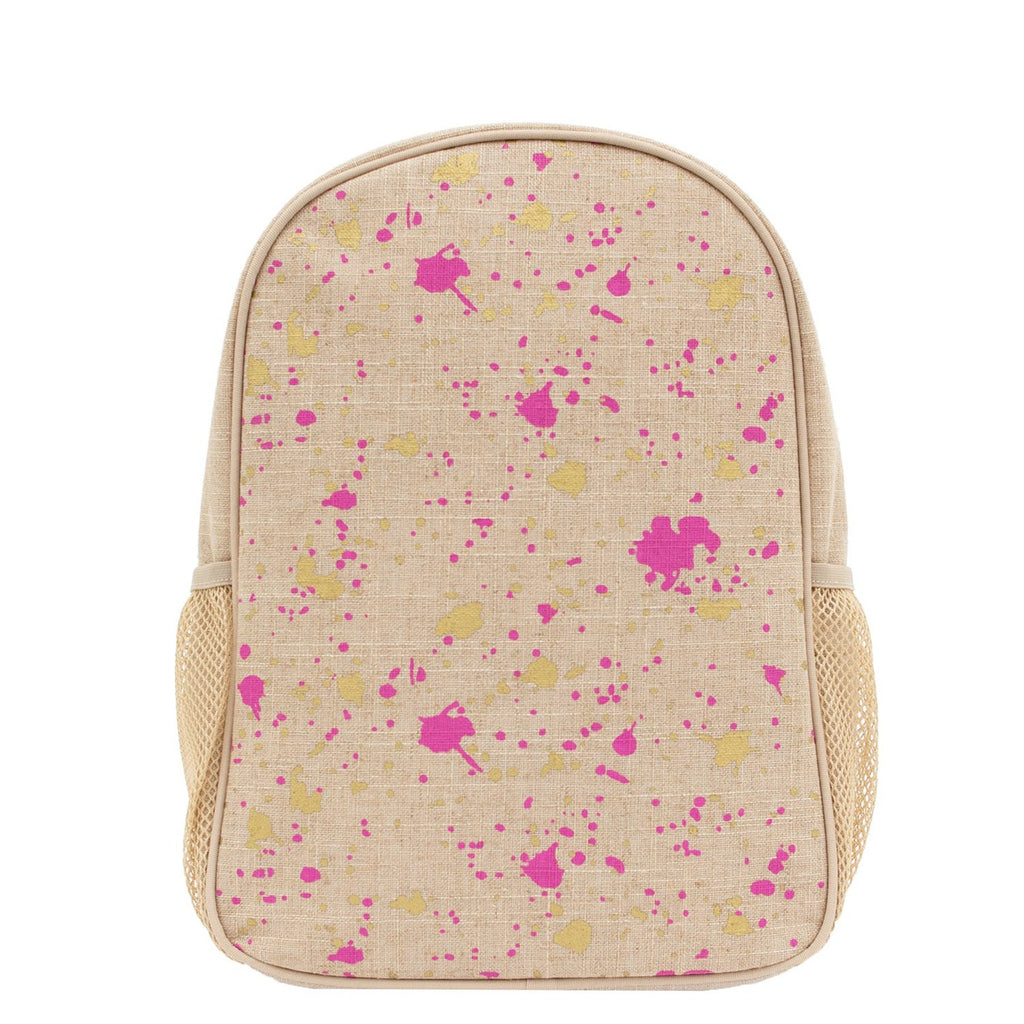 So Young Toddler Backpack - Fuchsia & Gold Splatter-Mountain Baby