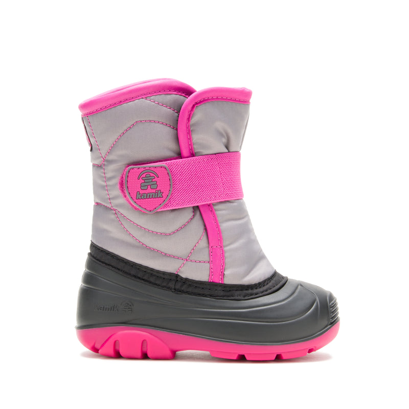 Kamik Snow Boot - Snowbug3 - Grey/Pink-Mountain Baby