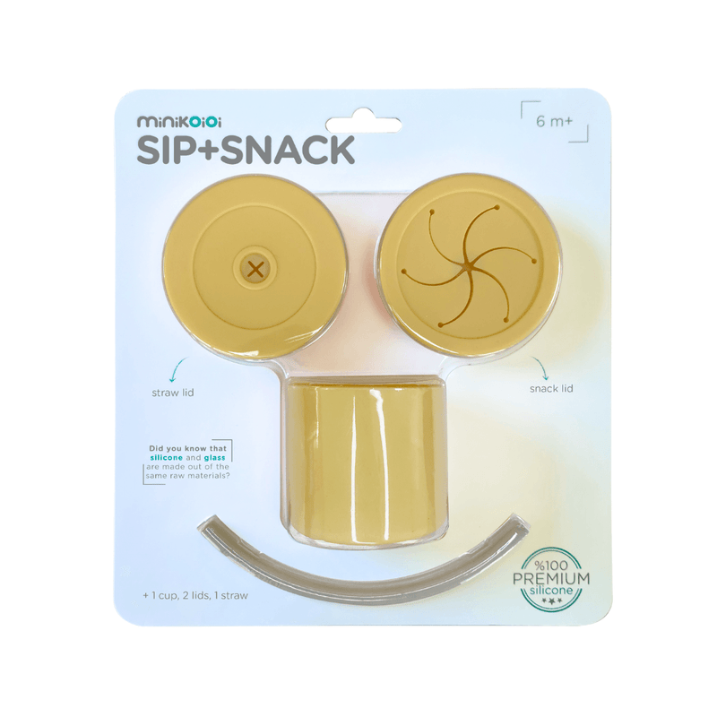 Minikoioi Silicone Sip+Snack - Mellow Yellow-Mountain Baby