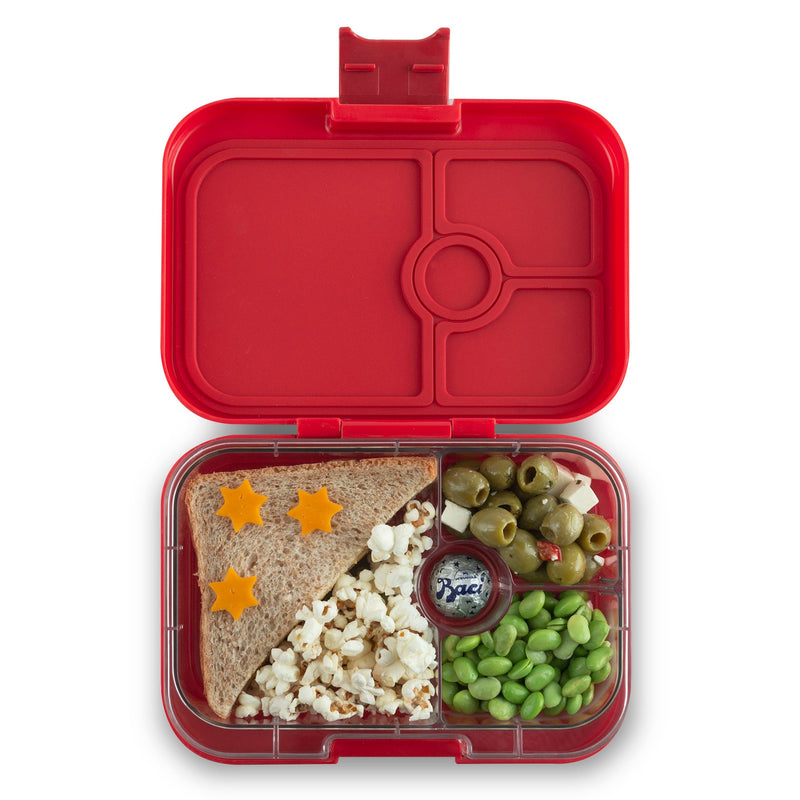 YumBox Panino 4 Compartment Food Container - Wow Red & Shark Tray-Mountain Baby