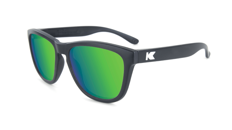 Knockaround Kids' Sunglasses - Premium - Black/Green Moon Shine Polarized-Mountain Baby