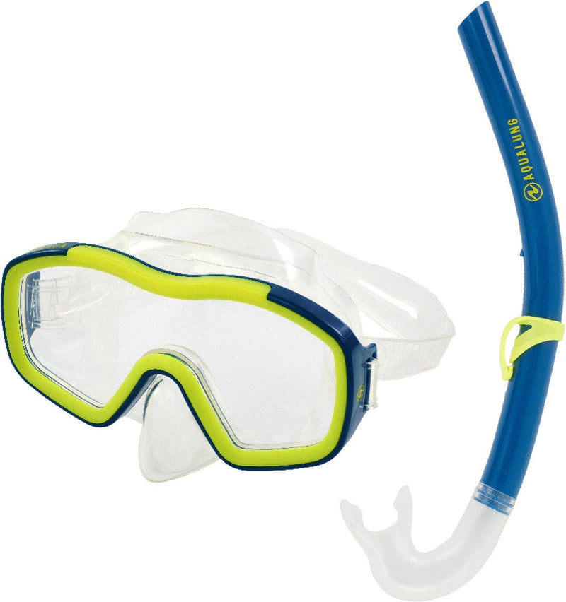 Aqua Sphere Raccoon Jr Swim Mask & Snorkel Set - Clear/Blue/Yellow-Mountain Baby
