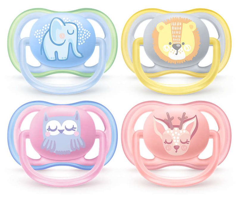 Philips Avent Ultra Air Pacifier w/ Animal Artwork 2pk - Mixed-Mountain Baby