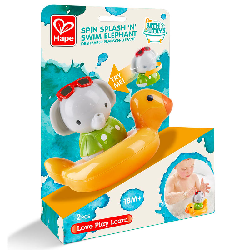 Hape Bath Toys - Spin Splash N' Swim Elephant-Mountain Baby