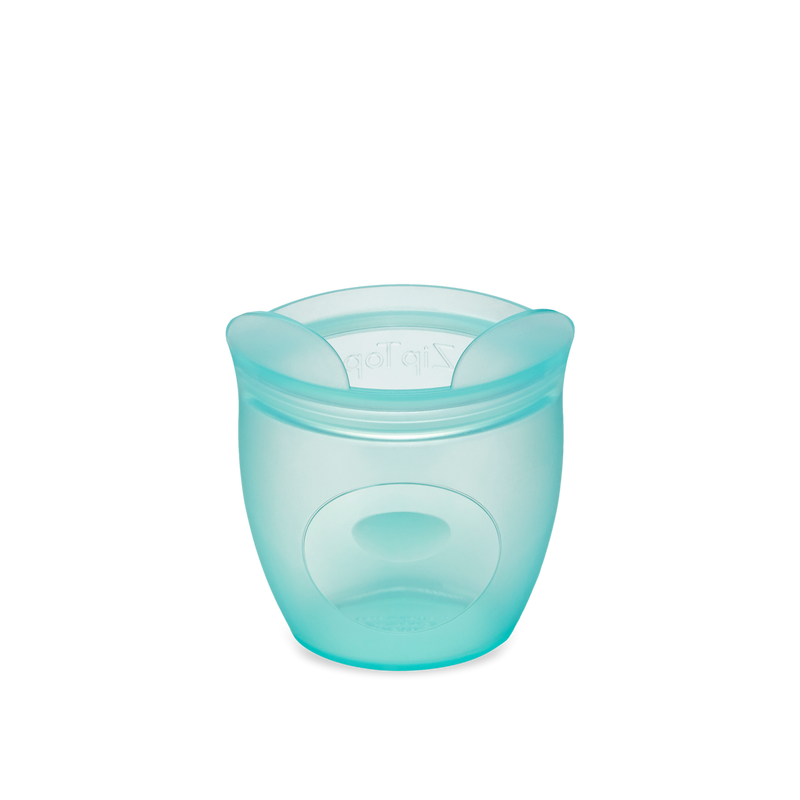 Zip Top Baby Snack Container - Teal Bear-Mountain Baby