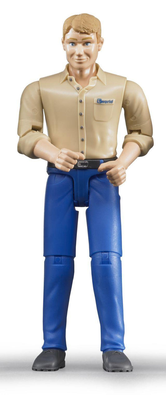 Bruder Figure - Man Light Skin Blue Jeans-Mountain Baby