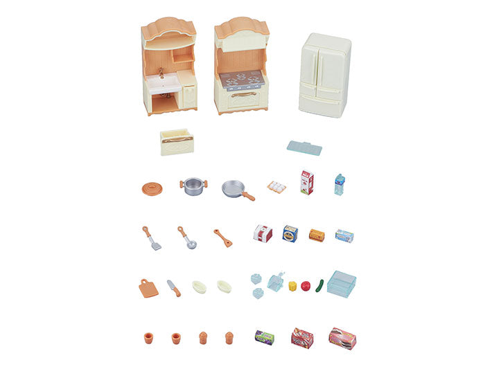 Calico Critters - Kitchen & Refrigerator Set-Mountain Baby