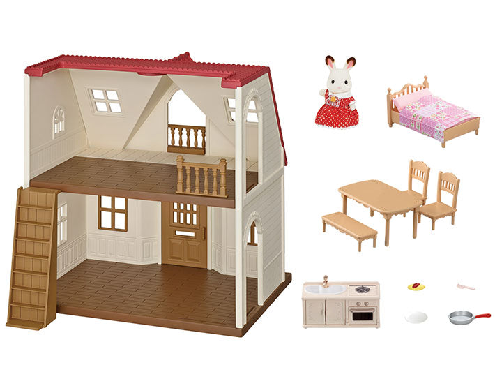 Calico Critters - Red Roof Cozy Cottage-Mountain Baby