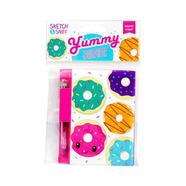 Yummy Sketch & Sniff Note Pad w/ Pen - Jelly Donut-Mountain Baby