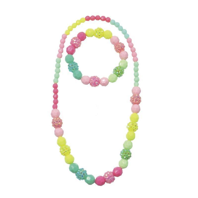 Great Pretenders Jewelry - Vividly Vibrant Necklace & Bracelet Set-Mountain Baby