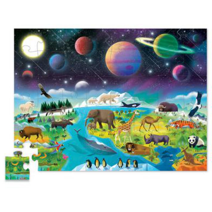 Crocodile Creek Puzzle - 48pc Above & Below - Earth & Space-Mountain Baby