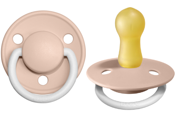 BIBS De Lux Soother Pacifier Natural Latex 2pk - Blush Glow-Mountain Baby
