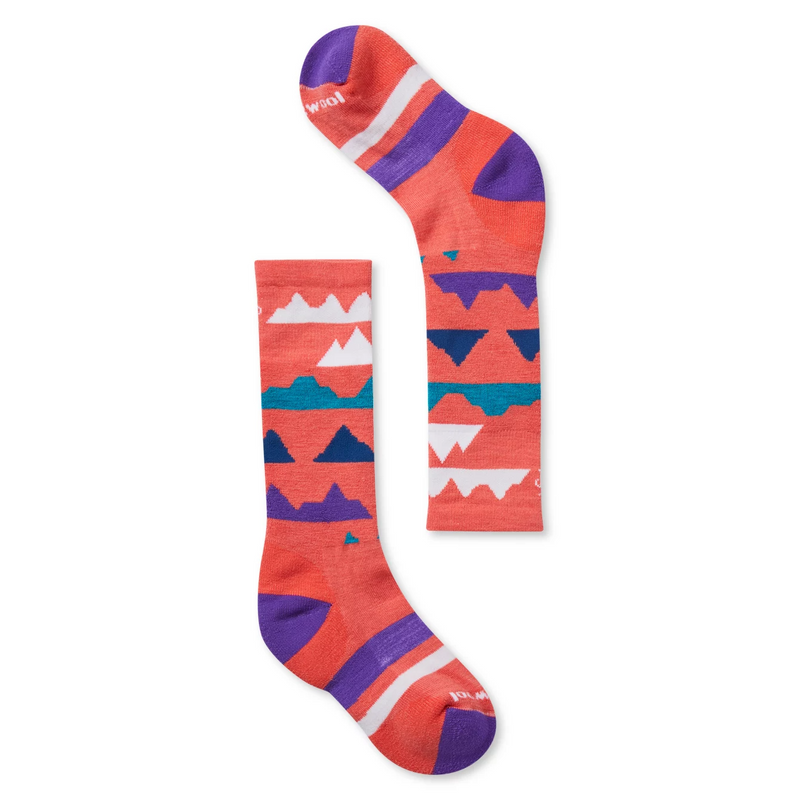 SmartWool Winter Socks - Mountain - Bright Coral-Mountain Baby