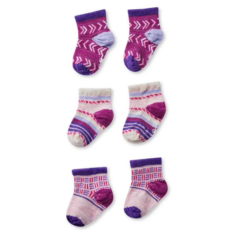 SmartWool Infant Socks - Bootie Batch - Pink Nectar-Mountain Baby