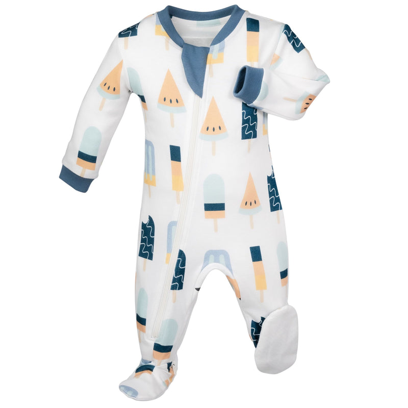 ZippyJamz Footed Coverall - Anything Is Popsicle-Mountain Baby