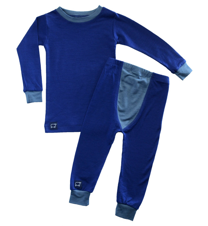 WW Merino PJ - Galaxy Blue/Charcoal-Mountain Baby