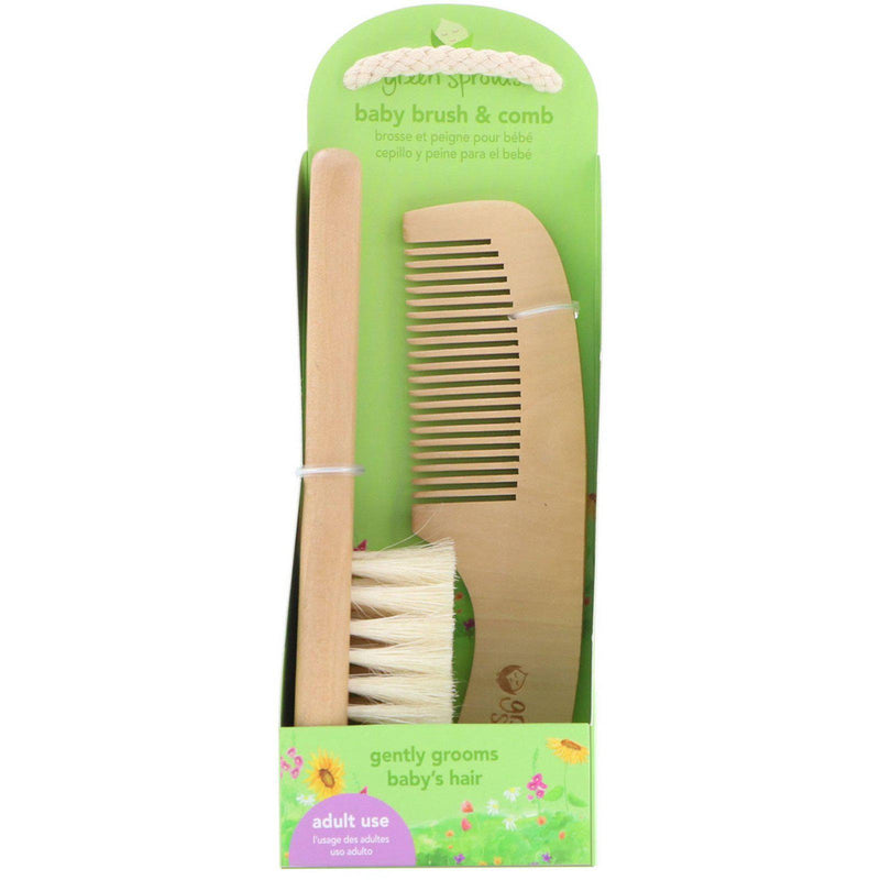 Green Sprouts Baby Brush & Comb Set-Mountain Baby
