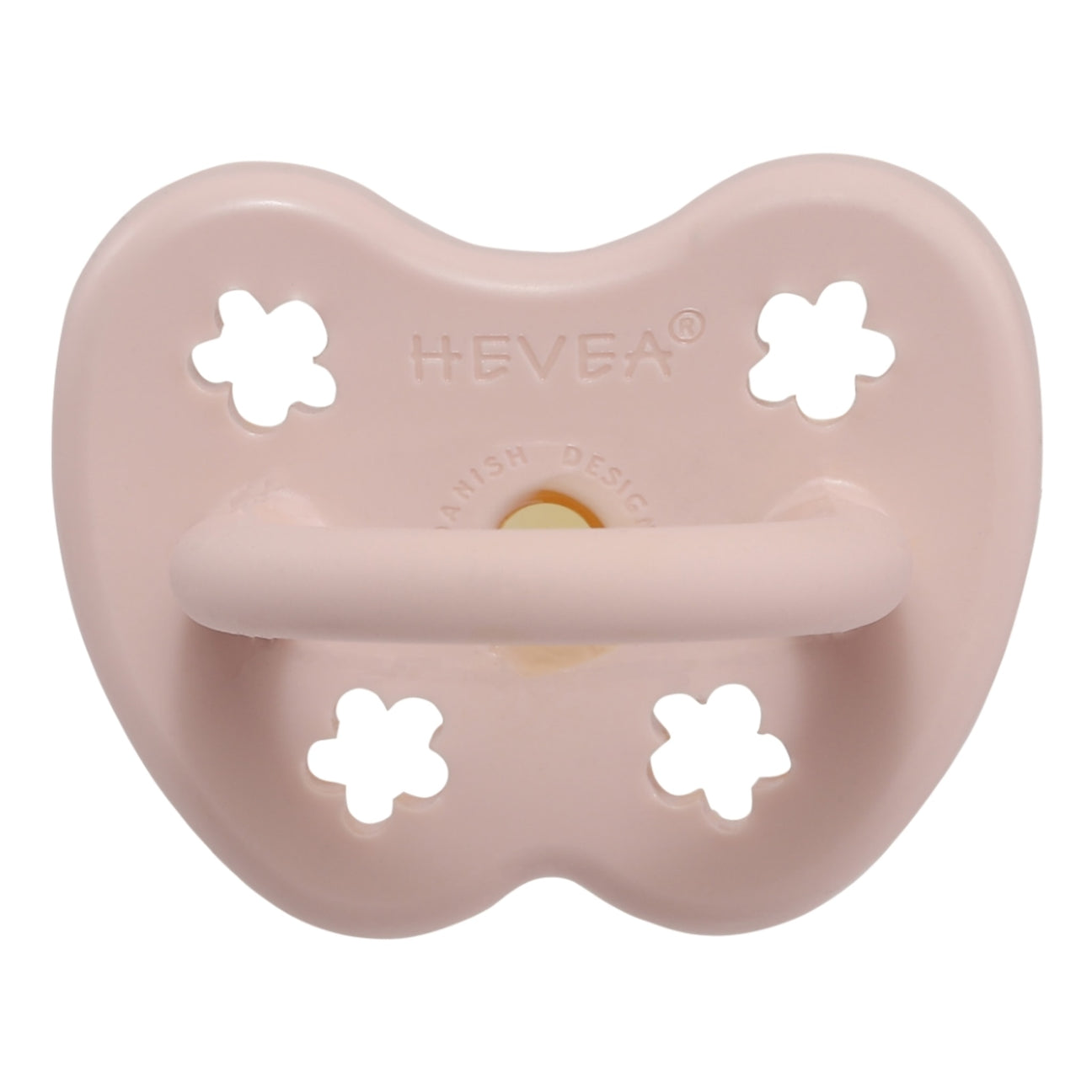Hevea Soother Pacifier - Round - 0-3M - Powder Pink-Mountain Baby