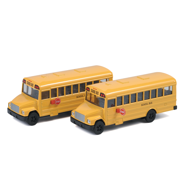 Playwell Die Cast Pullback School Bus-Mountain Baby