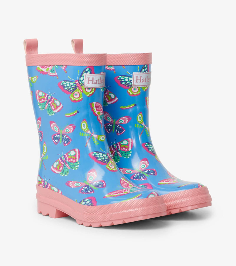 Hatley Rain Boots - Shiny Botanical Butterflies-Mountain Baby