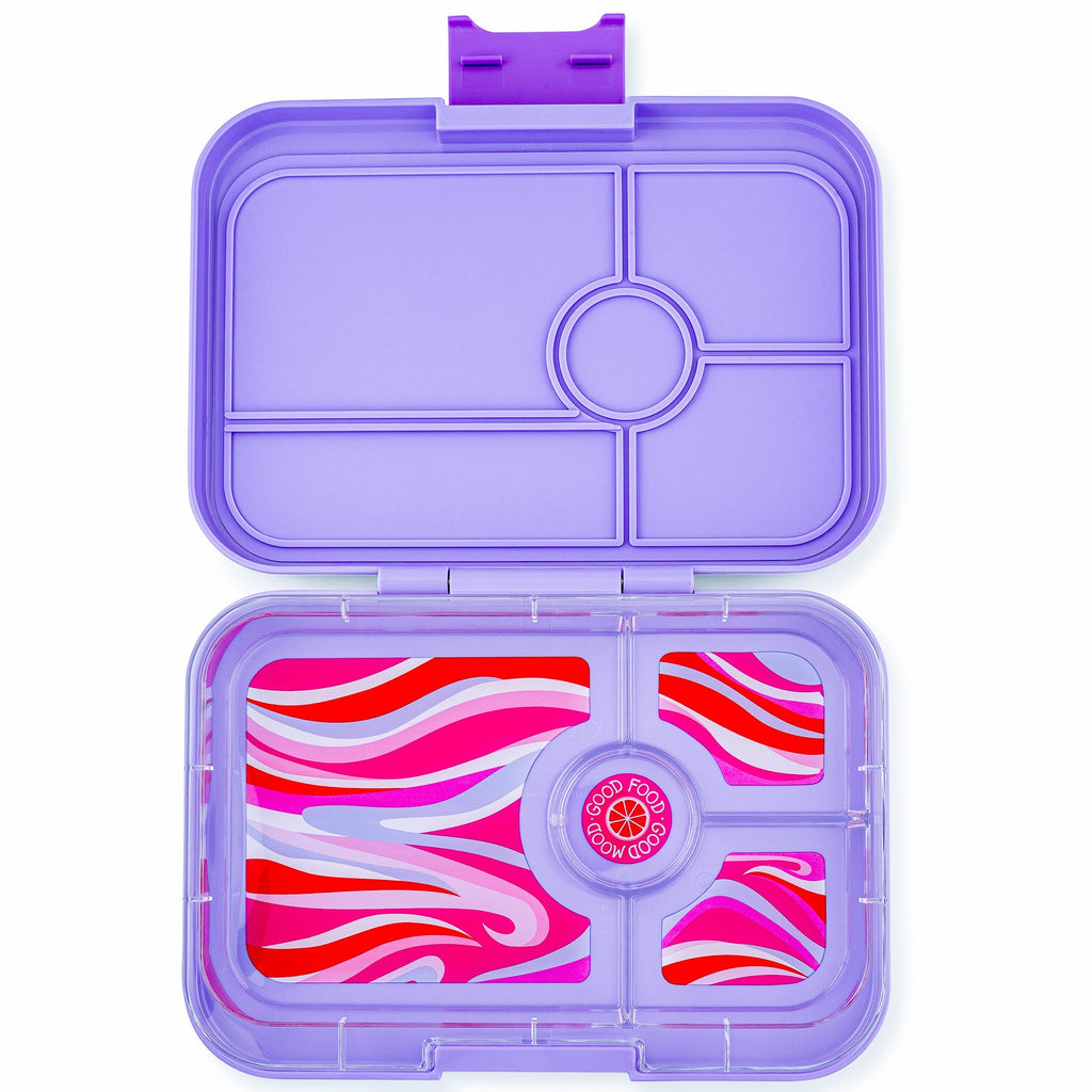YumBox Tapas 4 Compartment Food Container - Ibiza Purple & Groovy Tray-Mountain Baby