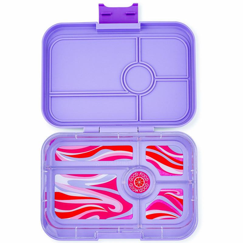 YumBox Tapas 5 Compartment Food Container - Ibiza Purple & Groovy Tray-Mountain Baby