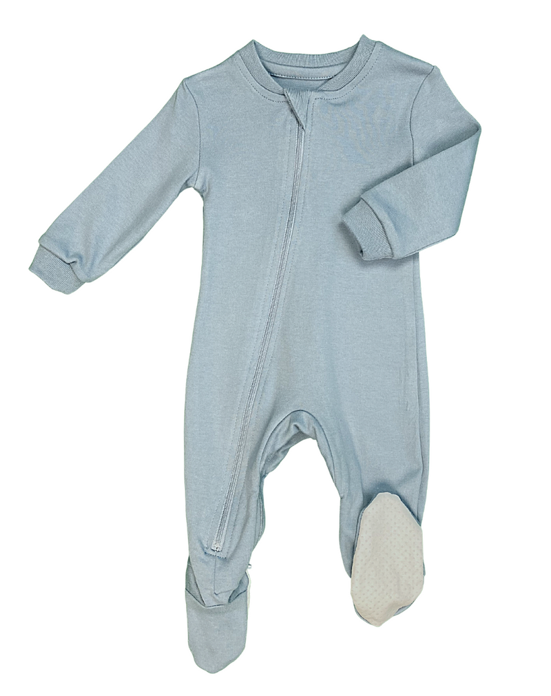 ZippyJamz Footed Coverall - Into You Blue-Mountain Baby