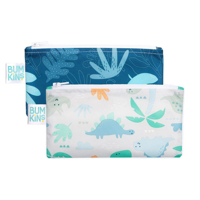 Bumkins Reusable Snack Bag 2pk - Small - Blue Tropics-Mountain Baby
