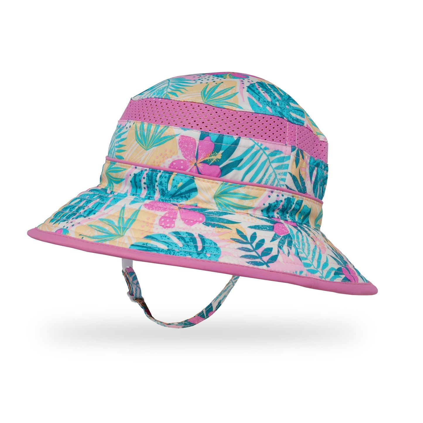 Sunday Afternoons Hats - Kids Fun Bucket Hat - Pink Tropical-Mountain Baby