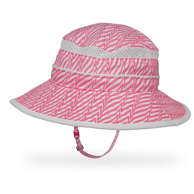 Sunday Afternoons Hats - Kids Fun Bucket Sun Hat - Pink Electric Stripe-Mountain Baby