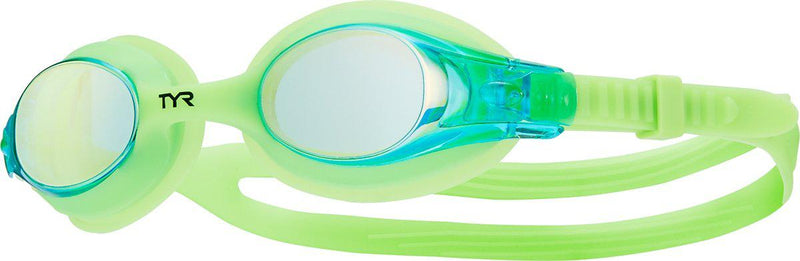 Tyr Swimming Youth Goggles Swimple Mirrored - Electric Lime-Mountain Baby