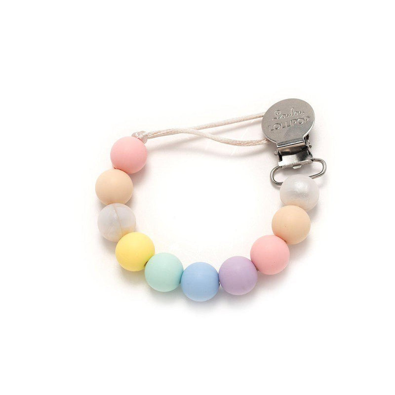 LouLou Lollipop Silicone Teether & Pacifier Clip - Lolli - Cotton Candy-Mountain Baby
