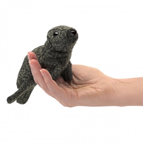 Folkmanis Puppets - Mini Harbour Seal-Mountain Baby