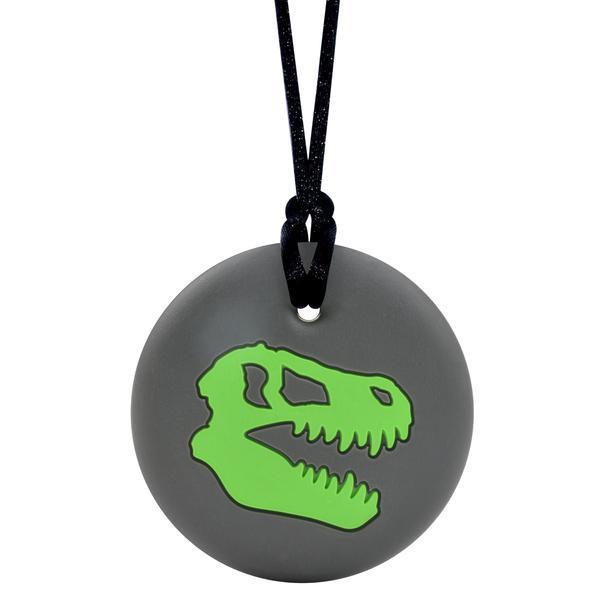 Munchables Pendant Necklace - Dino Skull - Green-Mountain Baby