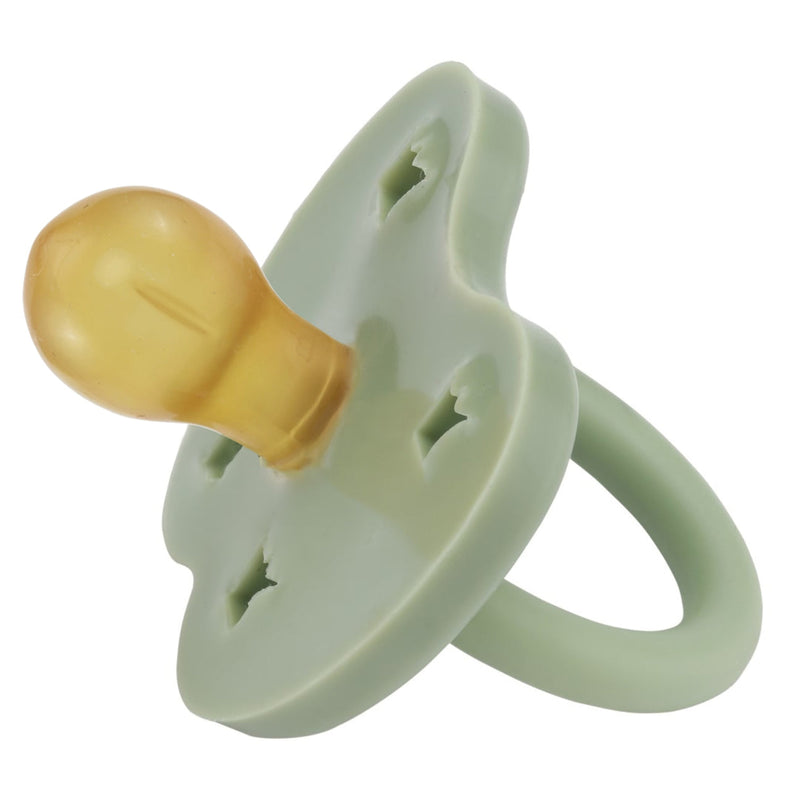 Hevea Soother Pacifier - Round - 3-36M - Moss Green-Mountain Baby