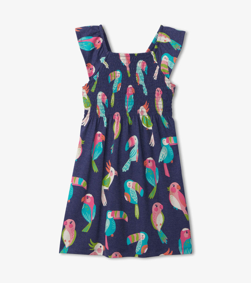Hatley Dress - Tropical Birds Smocked-Mountain Baby