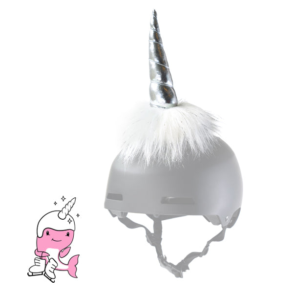 Parawild Helmet Accessories - Tuga The Unicorn/Narwhal Horn - Silver-Mountain Baby