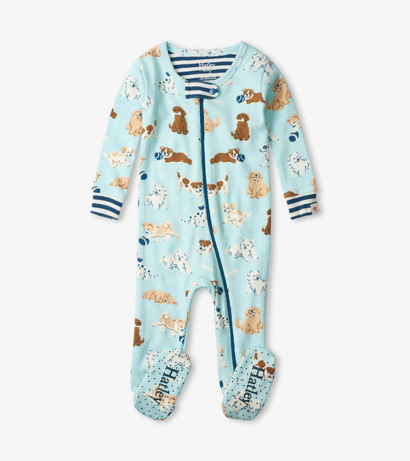 Hatley Baby Organic Cotton Footed Coverall - Tender Pups-Mountain Baby