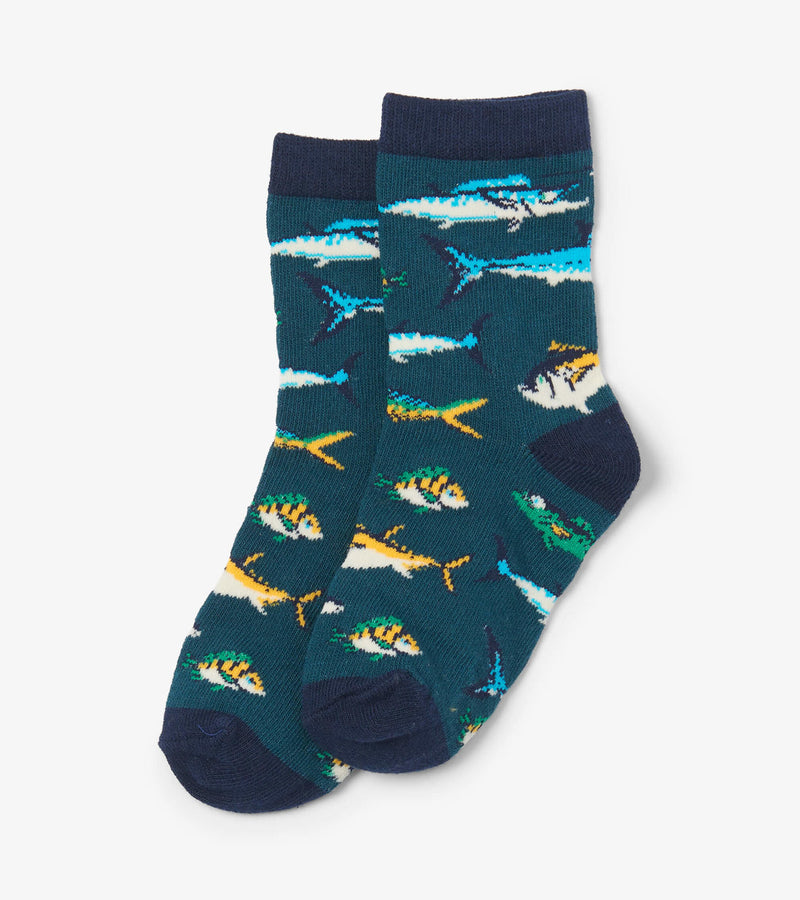 Little Blue House Kids Crew Sock - Game Fish-Mountain Baby