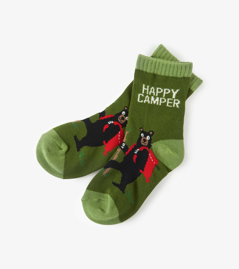 Little Blue House Kids Crew Sock - Happy Camper-Mountain Baby